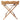 Rattan Scallop Butler Tray with Folding Wooden Legs