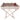 Rattan Scallop Butler Tray with Folding Wooden Legs